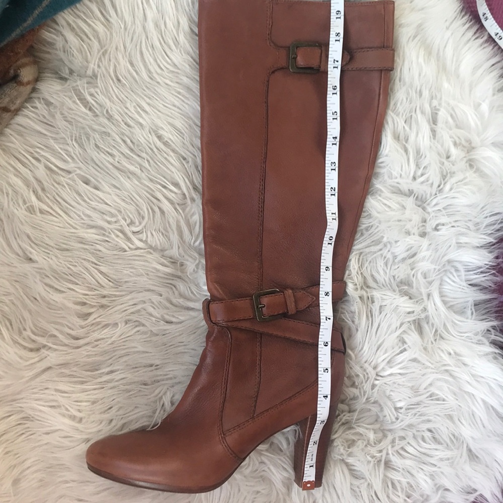 Cole Haan Nike Air High Heel Boots Leather Brown - Picture 11 of 16